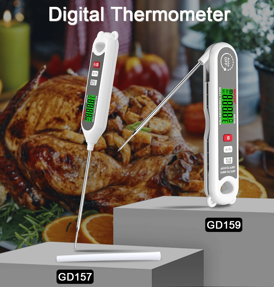 Waterproof Digital Instant Read Meat Thermometer with Folding Probe Backlight for Cooking Food Candy, BBQ Grill, Liquid