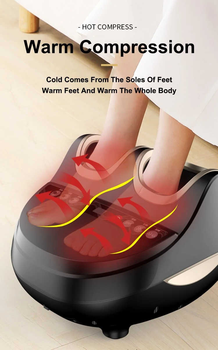 Home Use 4D Airbag Wrapped Multi Function Foot SPA Massage Electric Button Control Heat Compress Vibrating Shiatsu Foot Massager